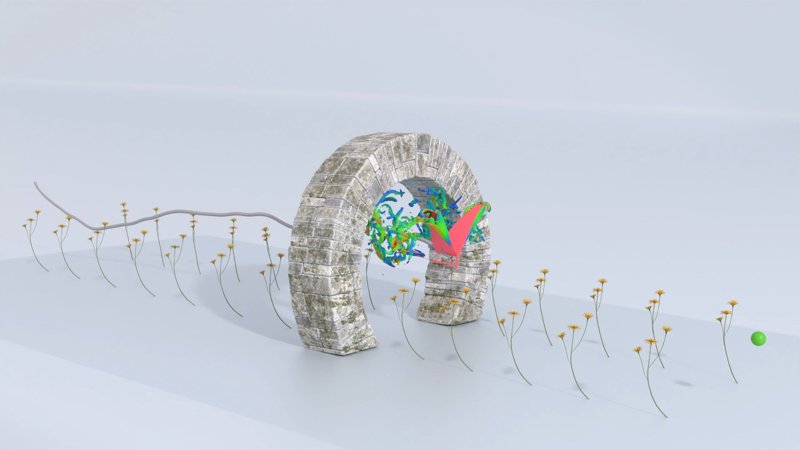 Creating Fluid-Interactive Virtual Agents by an Efficient Simulator with Local-domain Control